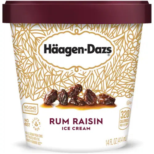 HAAGEN-DAZS Ice Cream, Rum Raisin