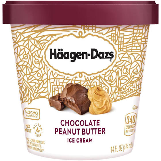 HAAGEN-DAZS Ice Cream, Chocolate Peanut Butter